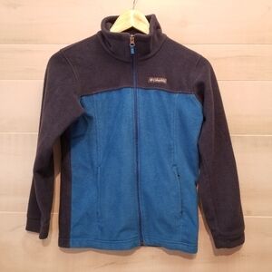 {M 10/12} Columbia Youth Full Zip Up Jacket in Navy and Blue